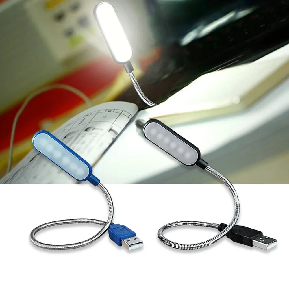Portable USB Reading Light - Flexible Mini Book Lamp for Laptop ,Desk & Night Reading