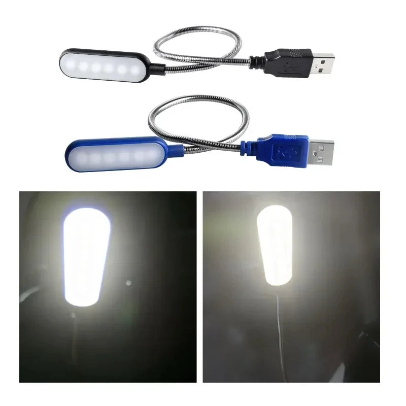 Portable USB Reading Light - Flexible Mini Book Lamp for Laptop ,Desk & Night Reading