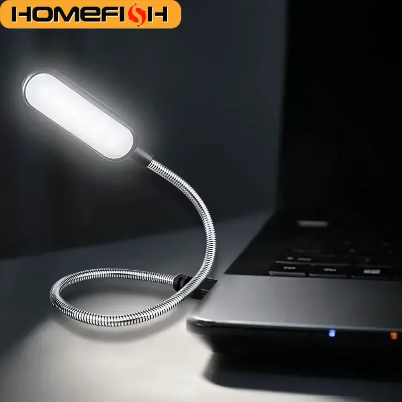 Portable USB Reading Light - Flexible Mini Book Lamp for Laptop ,Desk & Night Reading