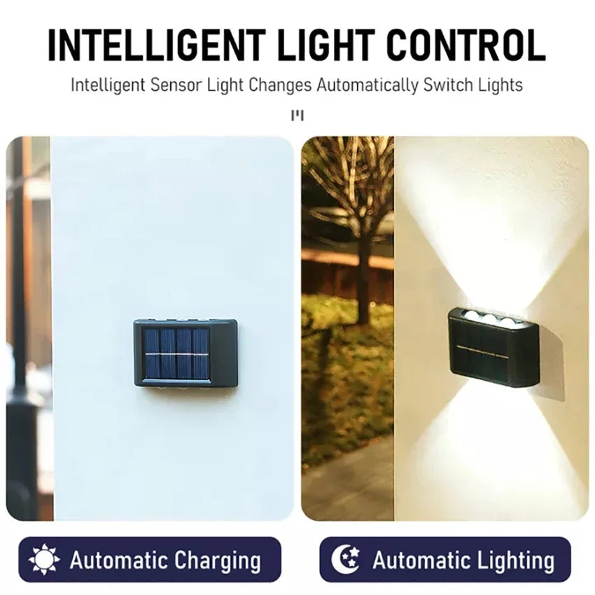 Modern solar Outdoor Wall Light
