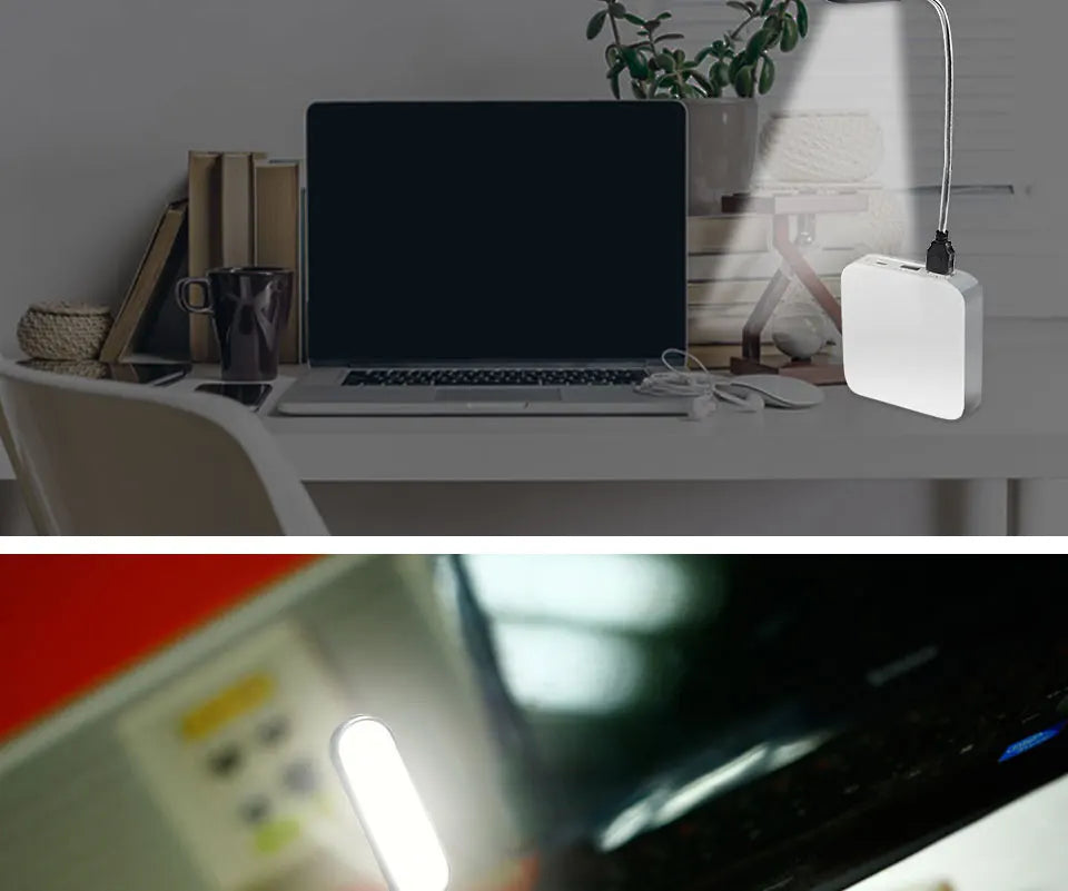 Portable USB Reading Light - Flexible Mini Book Lamp for Laptop ,Desk & Night Reading