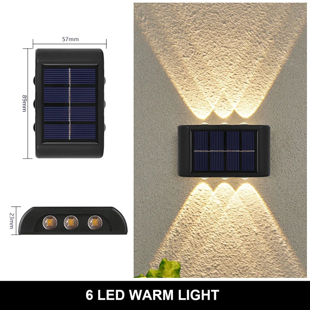 Modern solar Outdoor Wall Light