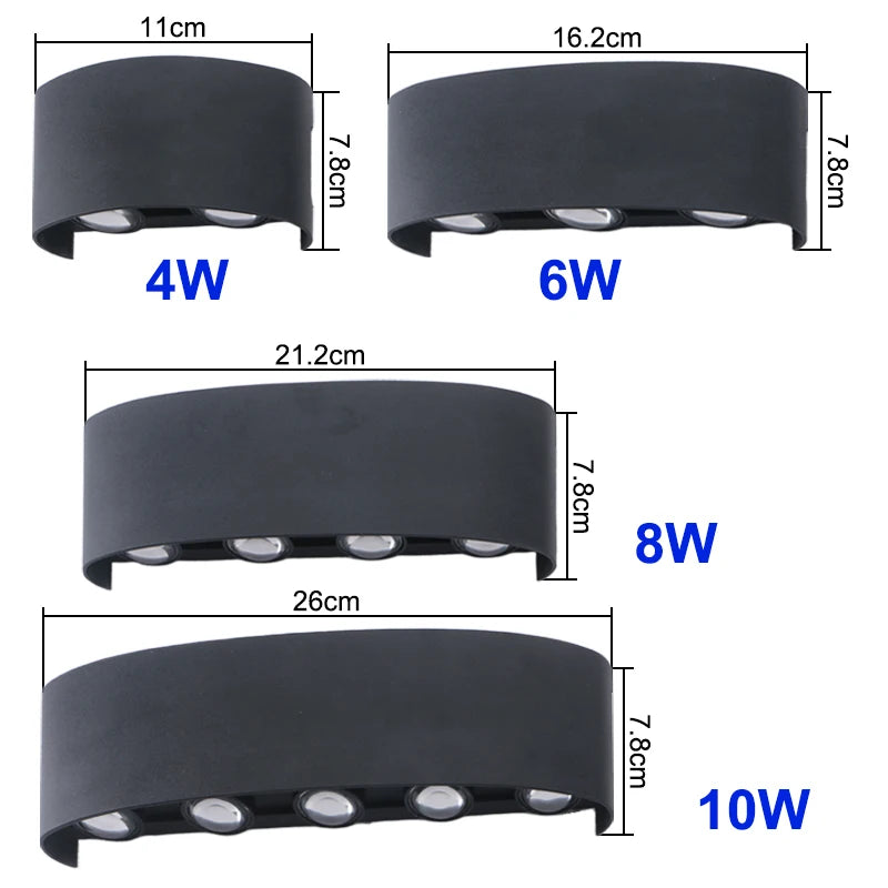 Modern waterproof LED outdoor Wall Light