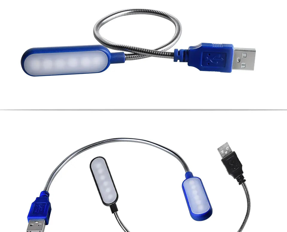 Portable USB Reading Light - Flexible Mini Book Lamp for Laptop ,Desk & Night Reading