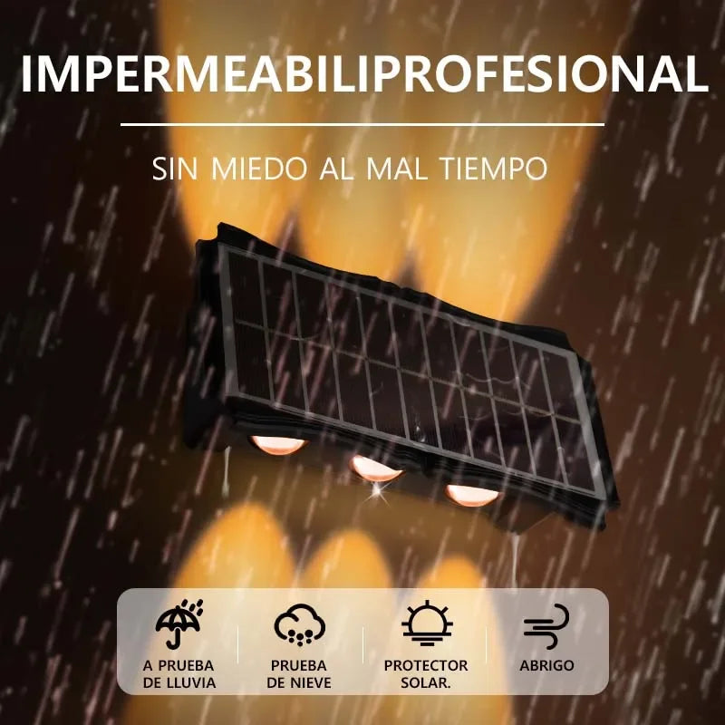 Modern solar Outdoor Wall Light