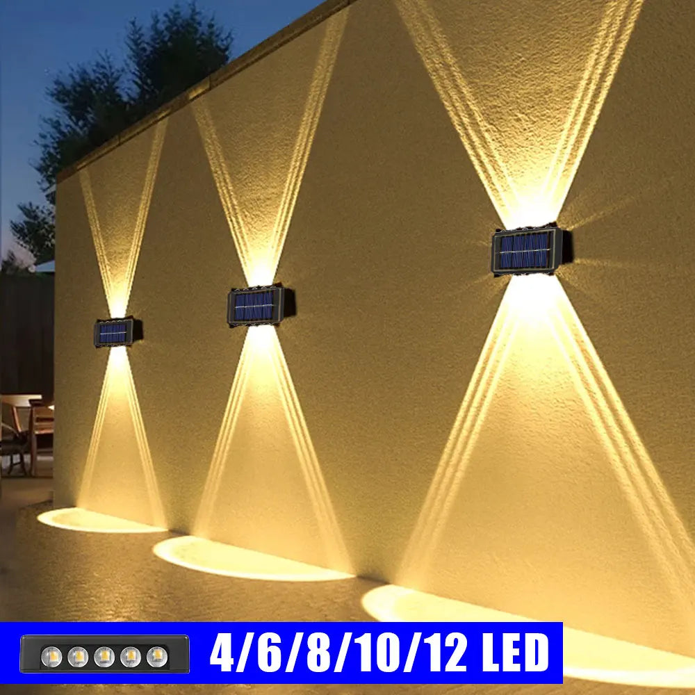 Modern solar Outdoor Wall Light