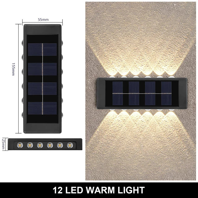 Modern solar Outdoor Wall Light