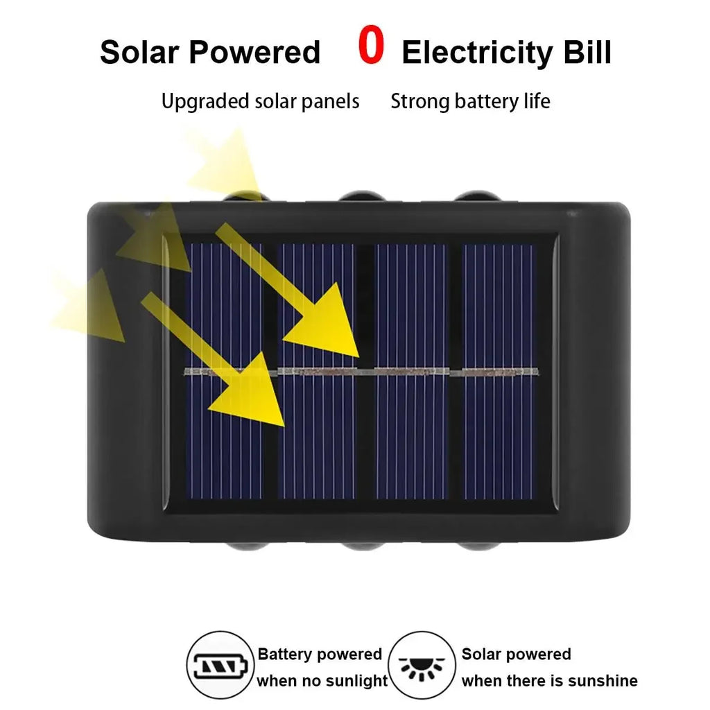 Modern solar Outdoor Wall Light