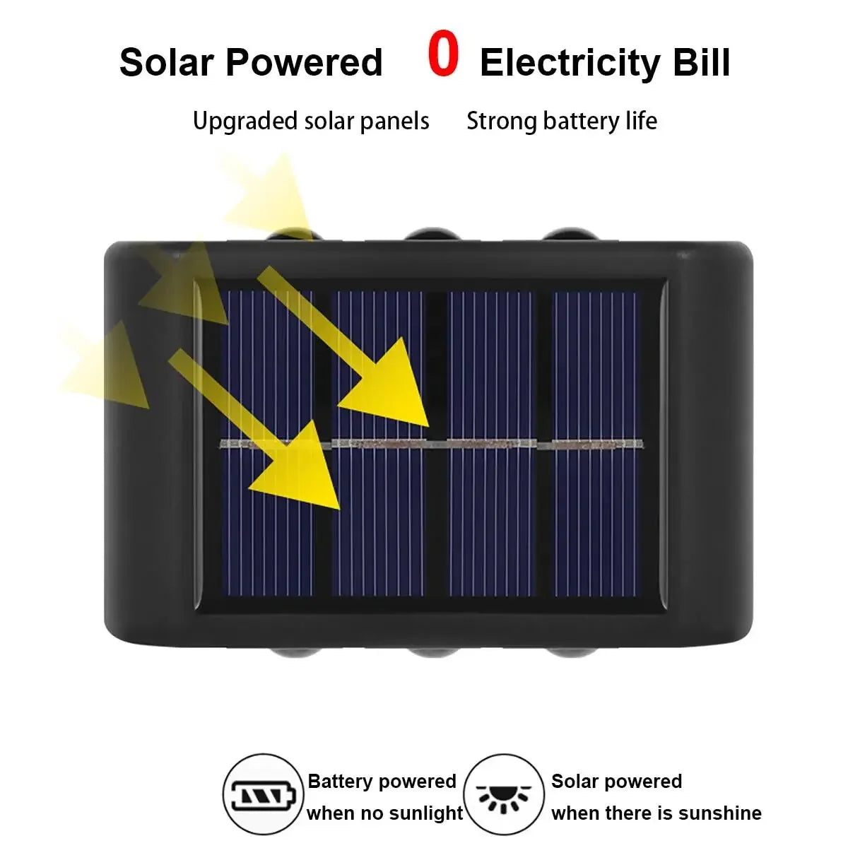 Modern solar Outdoor Wall Light