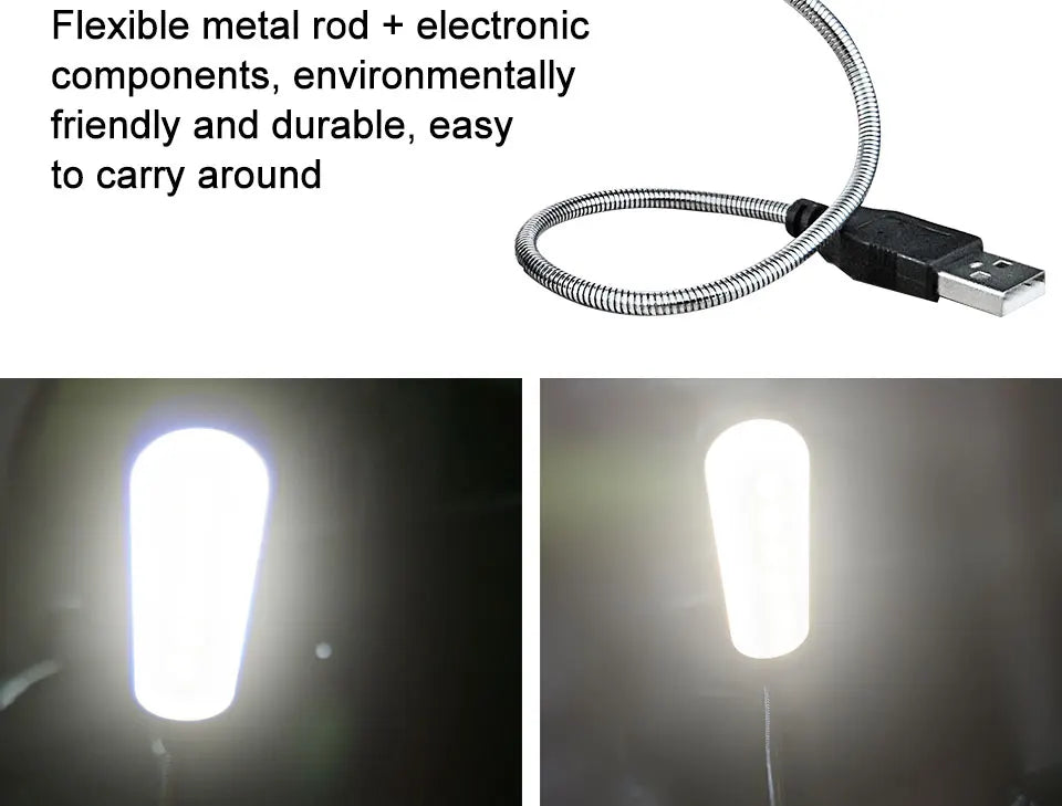 Portable USB Reading Light - Flexible Mini Book Lamp for Laptop ,Desk & Night Reading